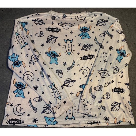 STITCH Disney SLEEPWEAR WOMEN'‎ TOP Long Sleeve LARGE (12-14) - Picture 4 of 8